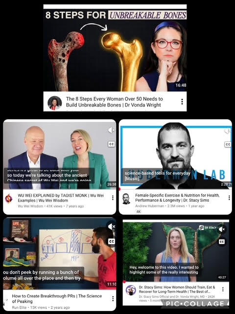 Multiple images of different podcasts